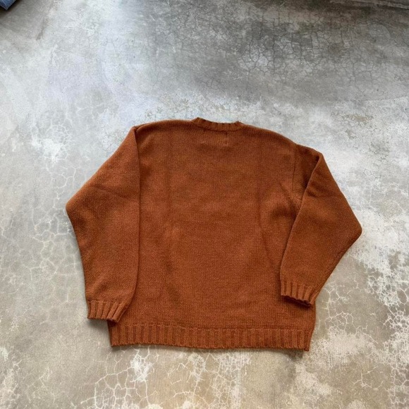 Vintage Y2K Abercrombie & Fitch Burnt Orange 100% wool sweater - Picture 5 of 6